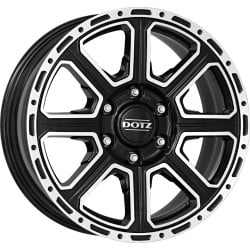Dotz Kalahari dark Black/polished 8x17 6x139,7 ET20 CB106,0 Flat 1150 kg OKASDBP20