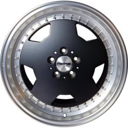 Nano 5852 Matte black machined lip 9x18 5x112 ET30 CB66,6 60 690 kg BK5852BP-512-890-30