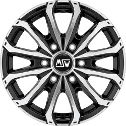 MSW 48 Van 6 Holes Gloss Black Full Polished 6,5x16 6x120 ET50 CB74,5 60 1350 kg W19341003T56