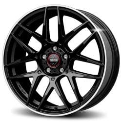 Momo Competizione Glossy Black Polished Lip 7,5x17 5x112 ET45 CB72,3 60 700 kg WCOW75745512E