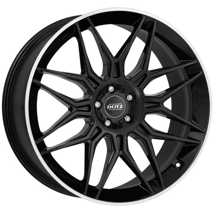 Dotz LongBeach dark Black/polished lip 9x20 5x112 ET38 CB66,6 R14 1045 kg OLO0M8BL38E