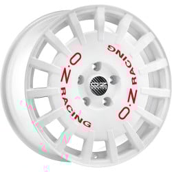 OZ Racing Rally Racing Race White Red Lettering 8x17 5x112 ET35 CB75,0 R12 700 kg W01A3320433