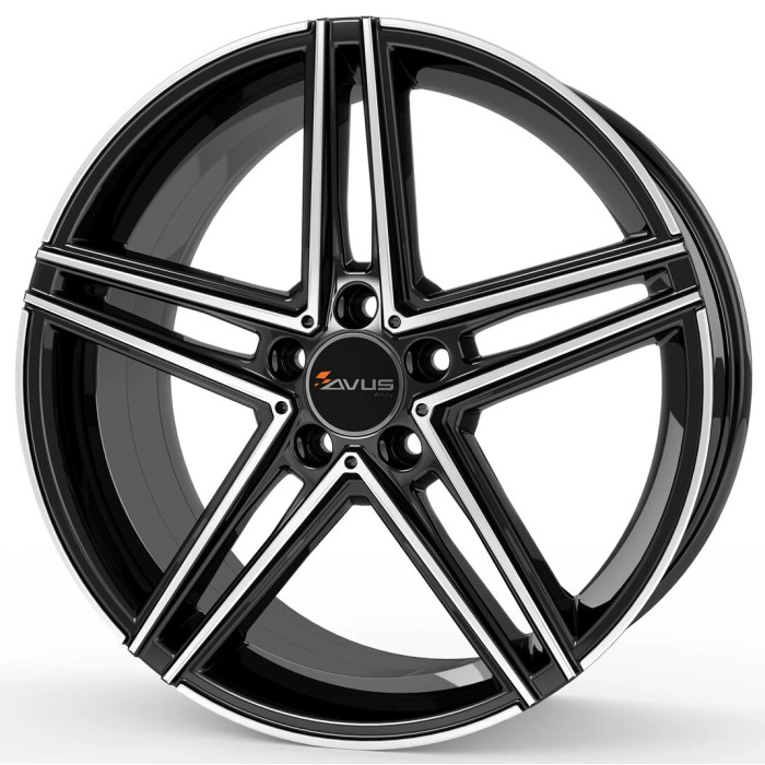 Avus AC-515 Black Polished 8,5x18 5x112 ET45 CB66,6 R14 735 kg